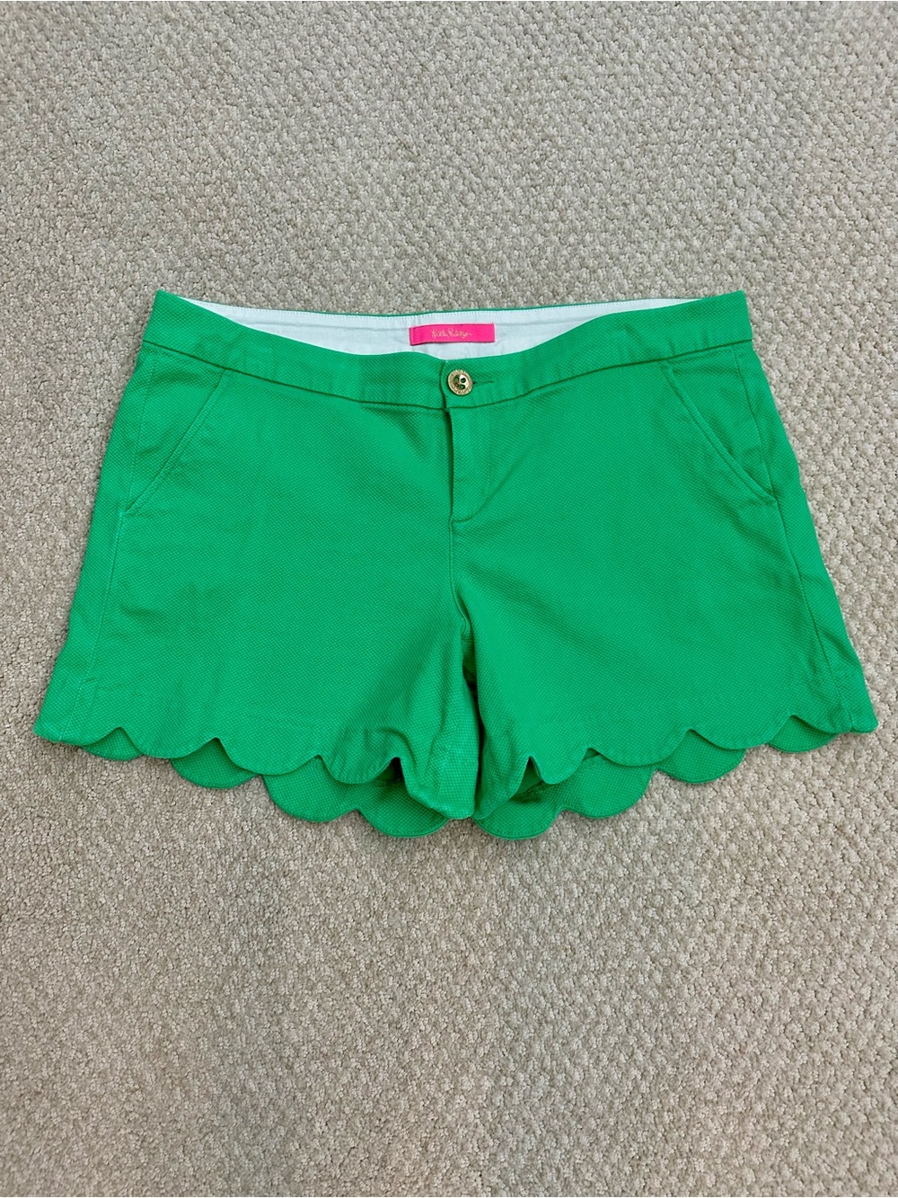 Lilly Pulitzer Myrtle Green Buttercup shorts 10
